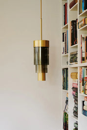 A-spire Pendant Light Sanded Smokey Grey & Brushed Brass