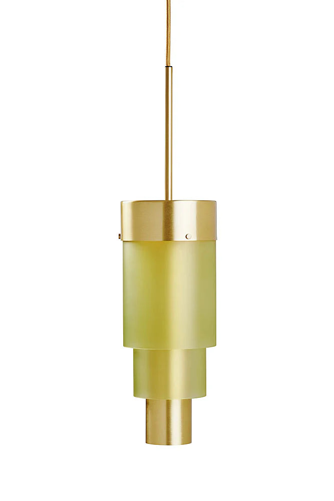 A-spire Pendant Light Sanded Olive & Brushed Brass