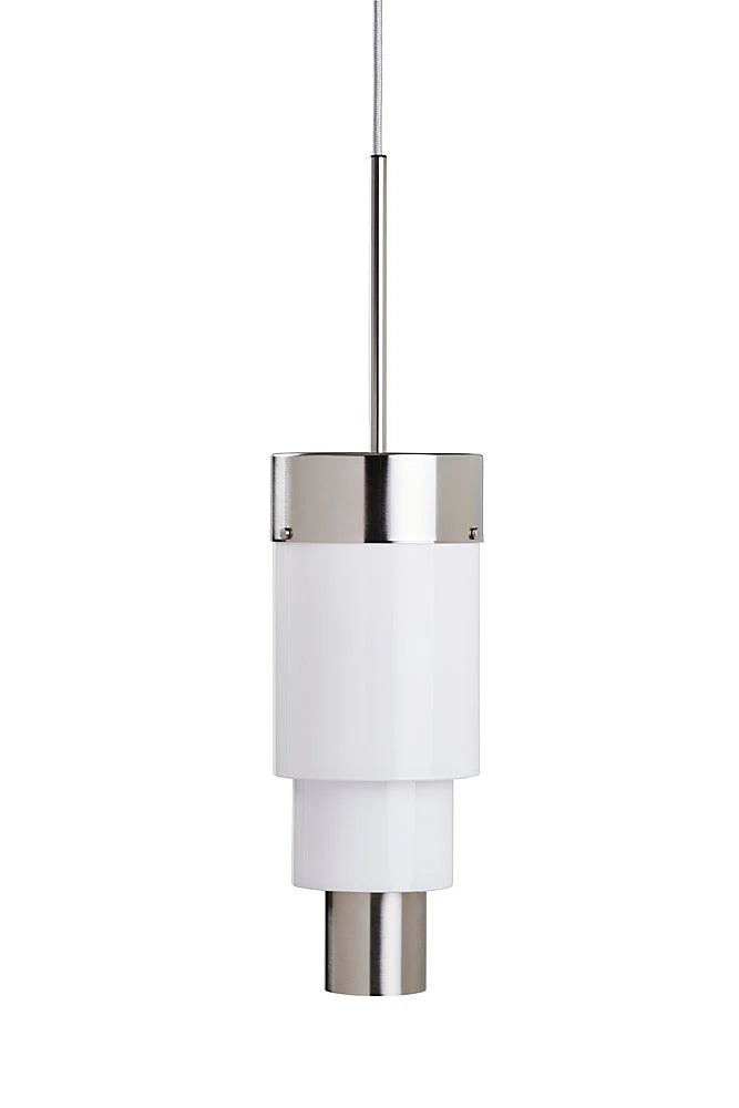 A-spire Pendant Light Opal White & Brushed Silver