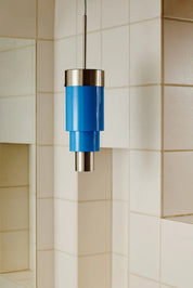 A-spire Pendant Light Opal Blue & Brushed Silver