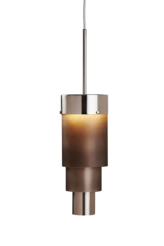 A-spire Pendant Light Sanded Smokey Grey & Brushed Silver
