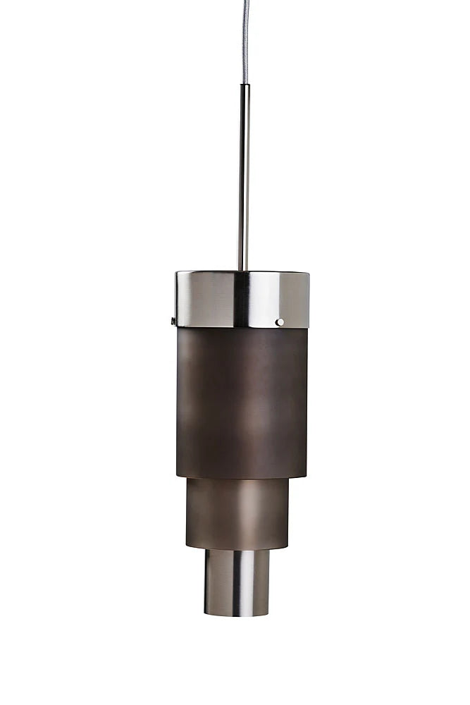 A-spire Pendant Light Sanded Smokey Grey & Brushed Silver
