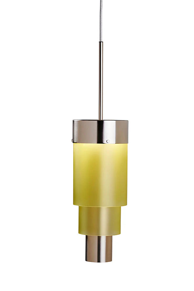 A-spire Pendant Light Sanded Olive & Brushed Silver