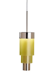 A-spire Pendant Light Sanded Olive & Brushed Silver