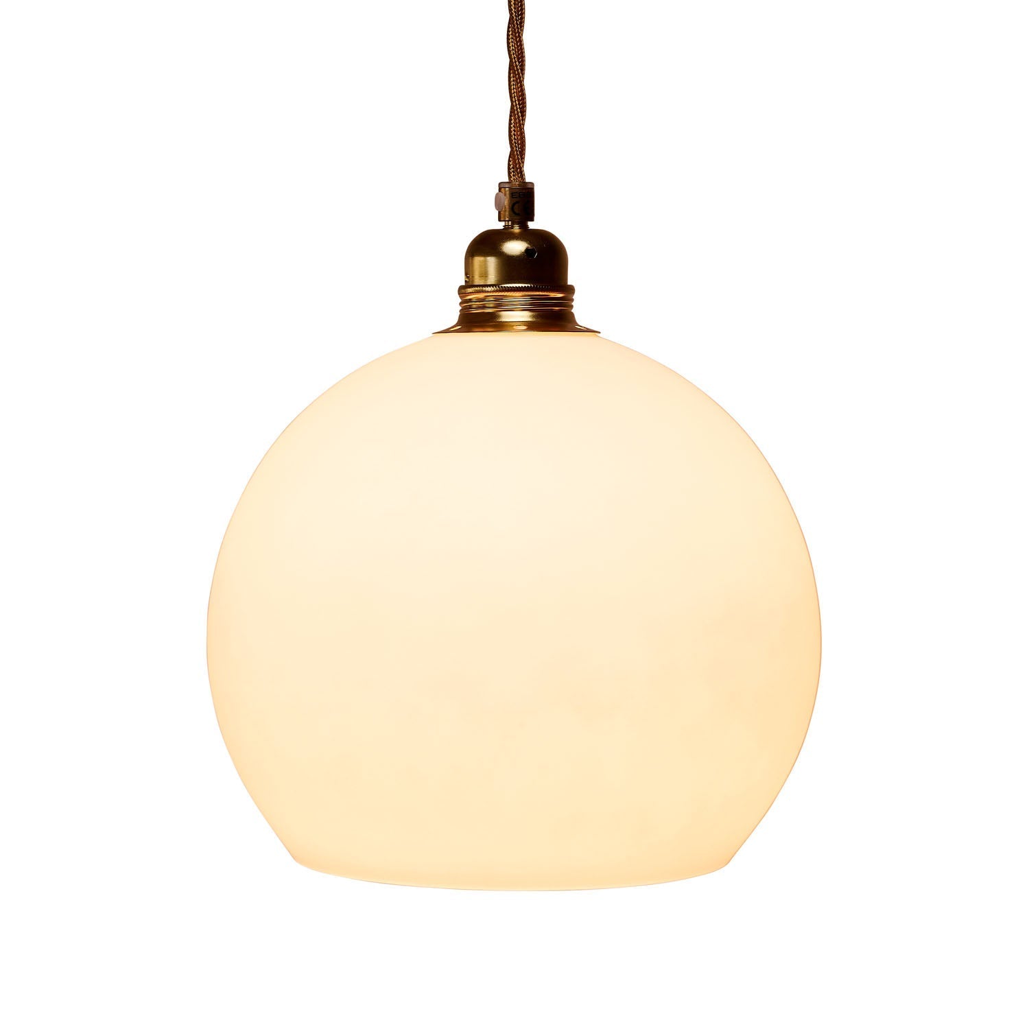 Rowan Medium Pendant Light Marshmallow & Matt Gold