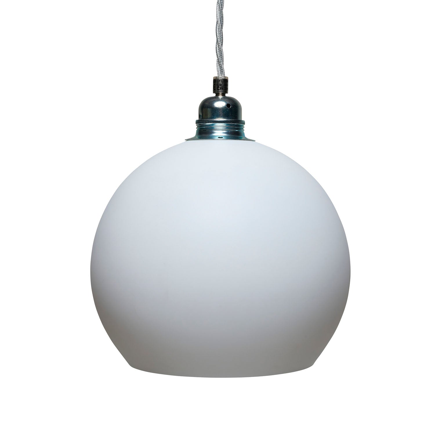 Rowan Medium Pendant Light Marshmallow & Matt Silver