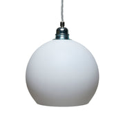 Rowan Medium Pendant Light Marshmallow & Matt Silver