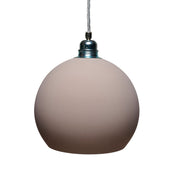 Rowan Medium Pendant Light Latte & Matt Silver