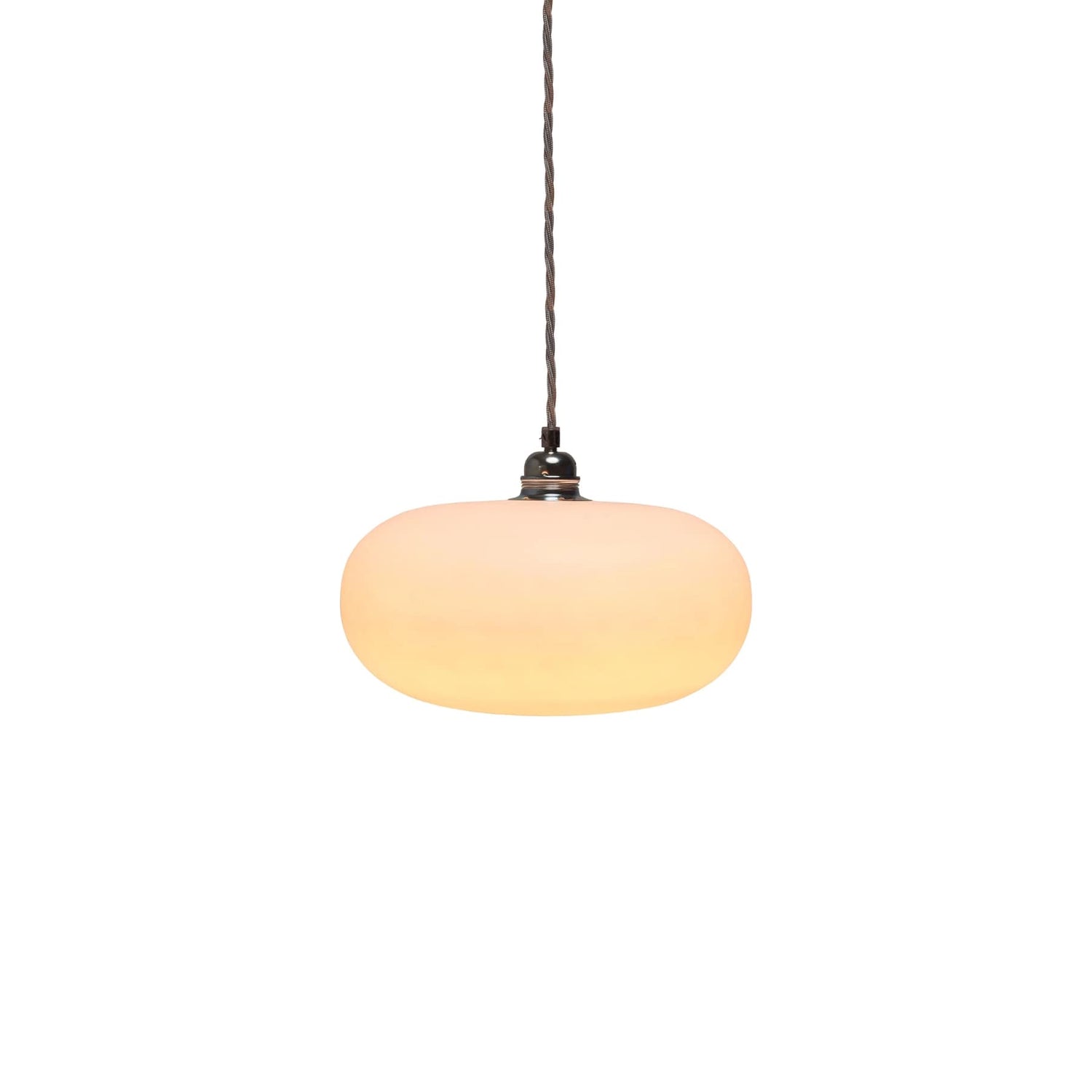 Horizon Medium Pendant Light Marshmallow & Matt Silver