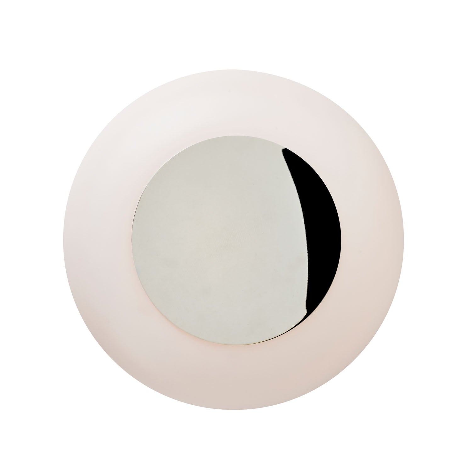 Horizon Medium Bathroom Vanity Light Marshmallow & Shiny Silver