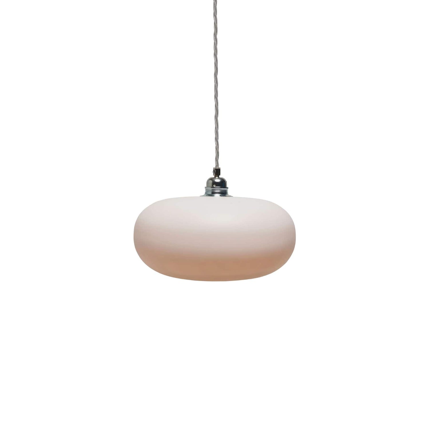 Horizon Medium Pendant Light Marshmallow & Matt Silver