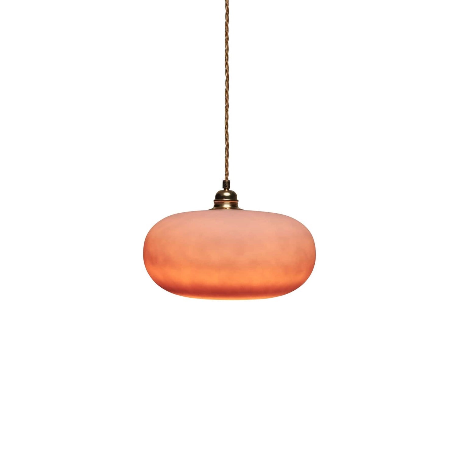 Horizon Medium Pendant Light Latte & Matt Gold