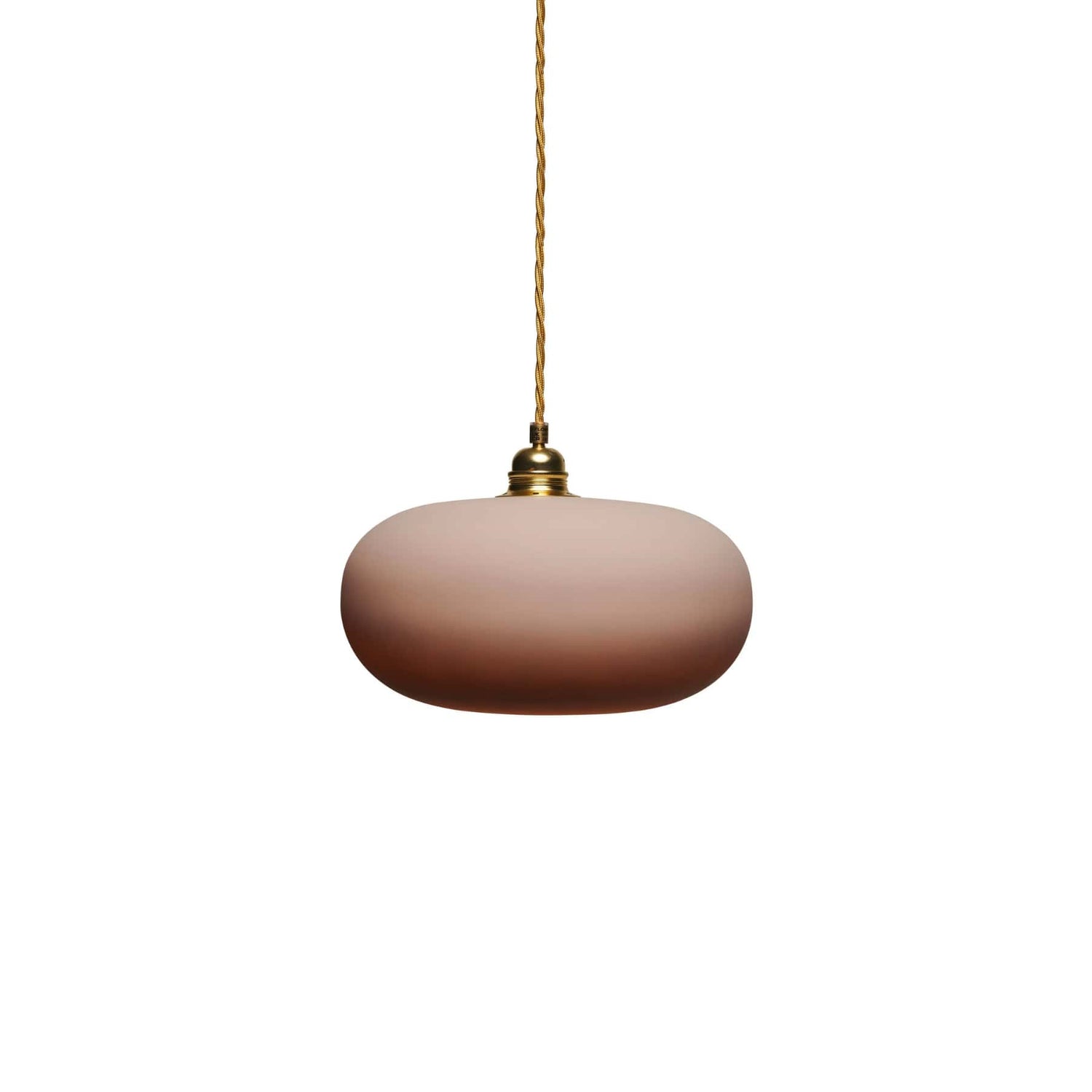 Horizon Medium Pendant Light Latte & Matt Gold
