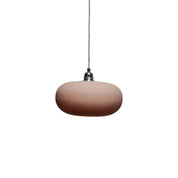 Horizon Medium Pendant Light Latte & Matt Silver
