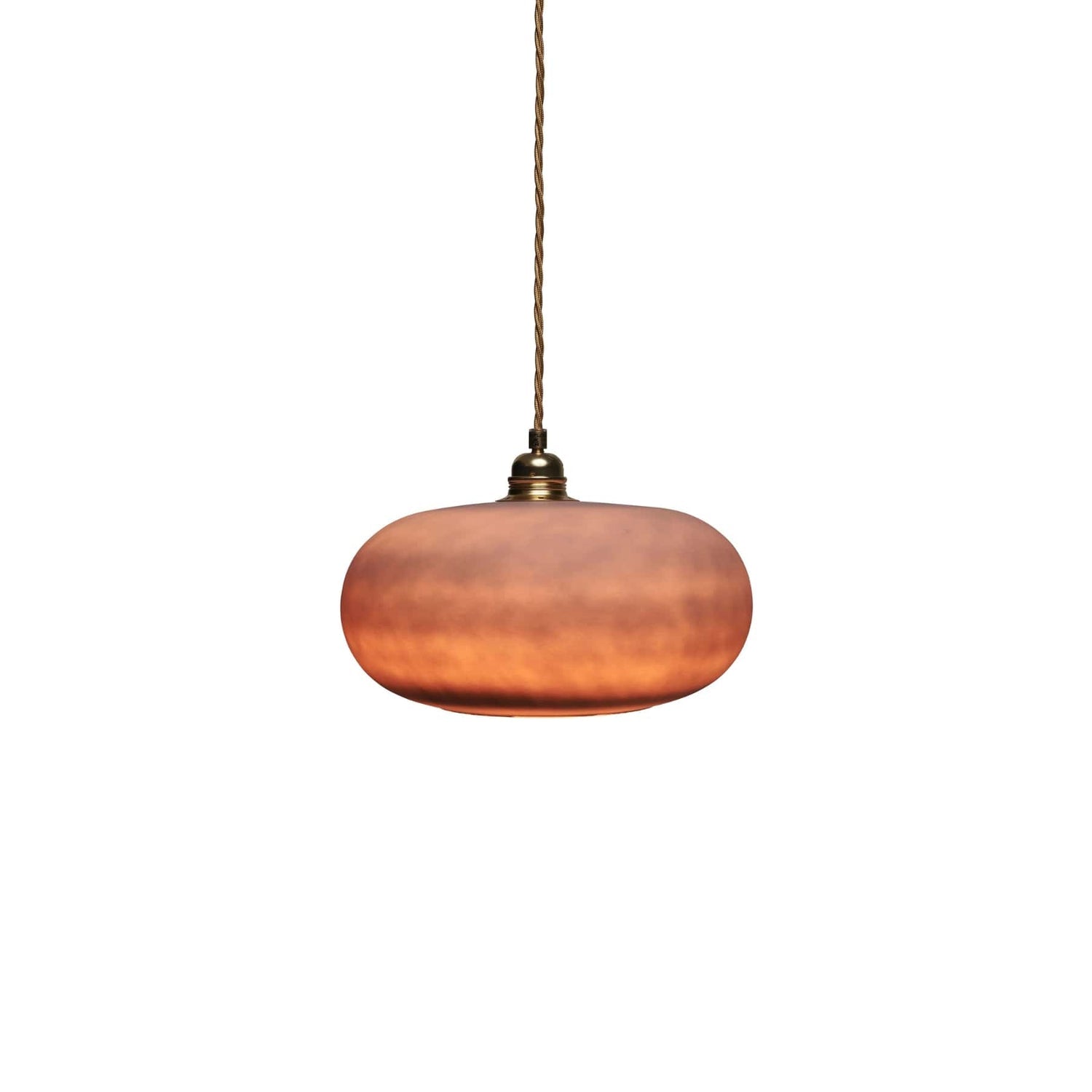 Horizon Medium Pendant Light Earl Grey & Matt Gold