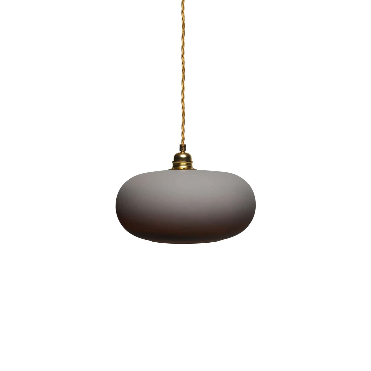 Horizon Medium Pendant Light Earl Grey & Matt Gold