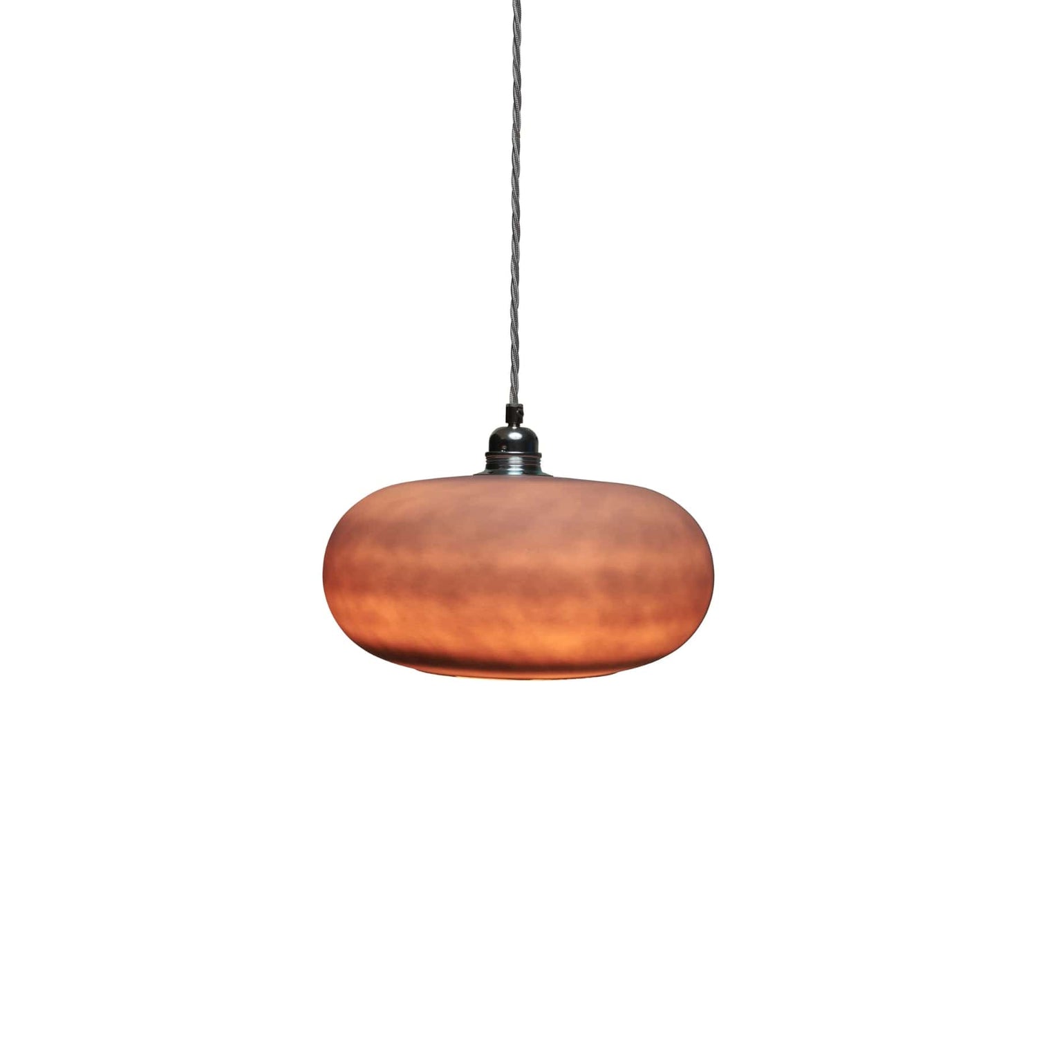 Horizon Medium Pendant Light Earl Grey & Matt Silver