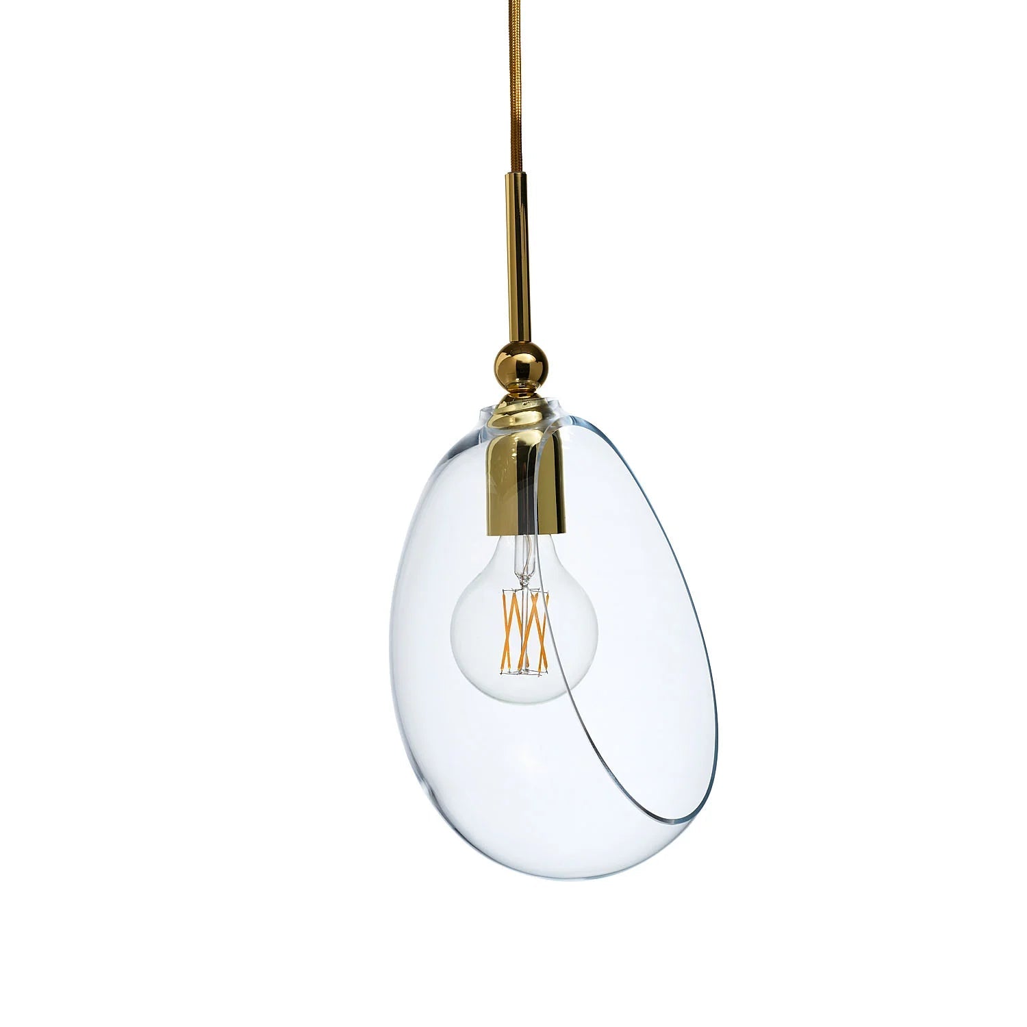 Embrace Medium Pendant Light Shiny Gold & Clear