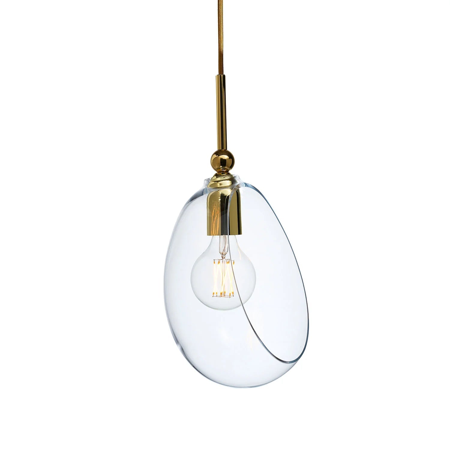 Embrace Medium Pendant Light Shiny Gold & Clear