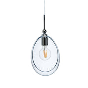 Embrace Medium Pendant Light Clear & Shiny Silver