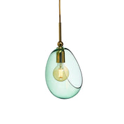 Embrace Medium Pendant Light Forest Green & Shiny Silver
