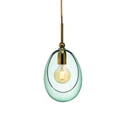 Embrace Medium Pendant Light Forest Green & Shiny Silver
