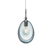 Embrace Medium Pendant Light Smokey Grey & Shiny Silver