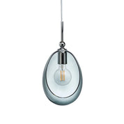 Embrace Medium Pendant Light Smokey Grey & Shiny Silver