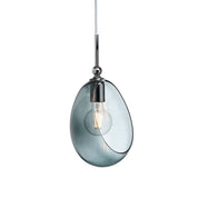 Embrace Medium Pendant Light Smokey Grey & Shiny Silver
