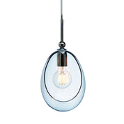 Embrace Medium Pendant Light Topaz Blue & Shiny Silver