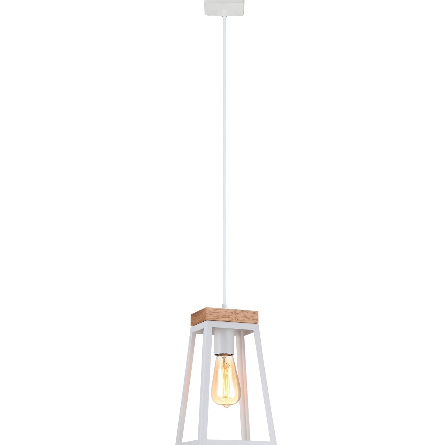 LANTERNA: Scandinavian Wood Trapezium Pendant Lights