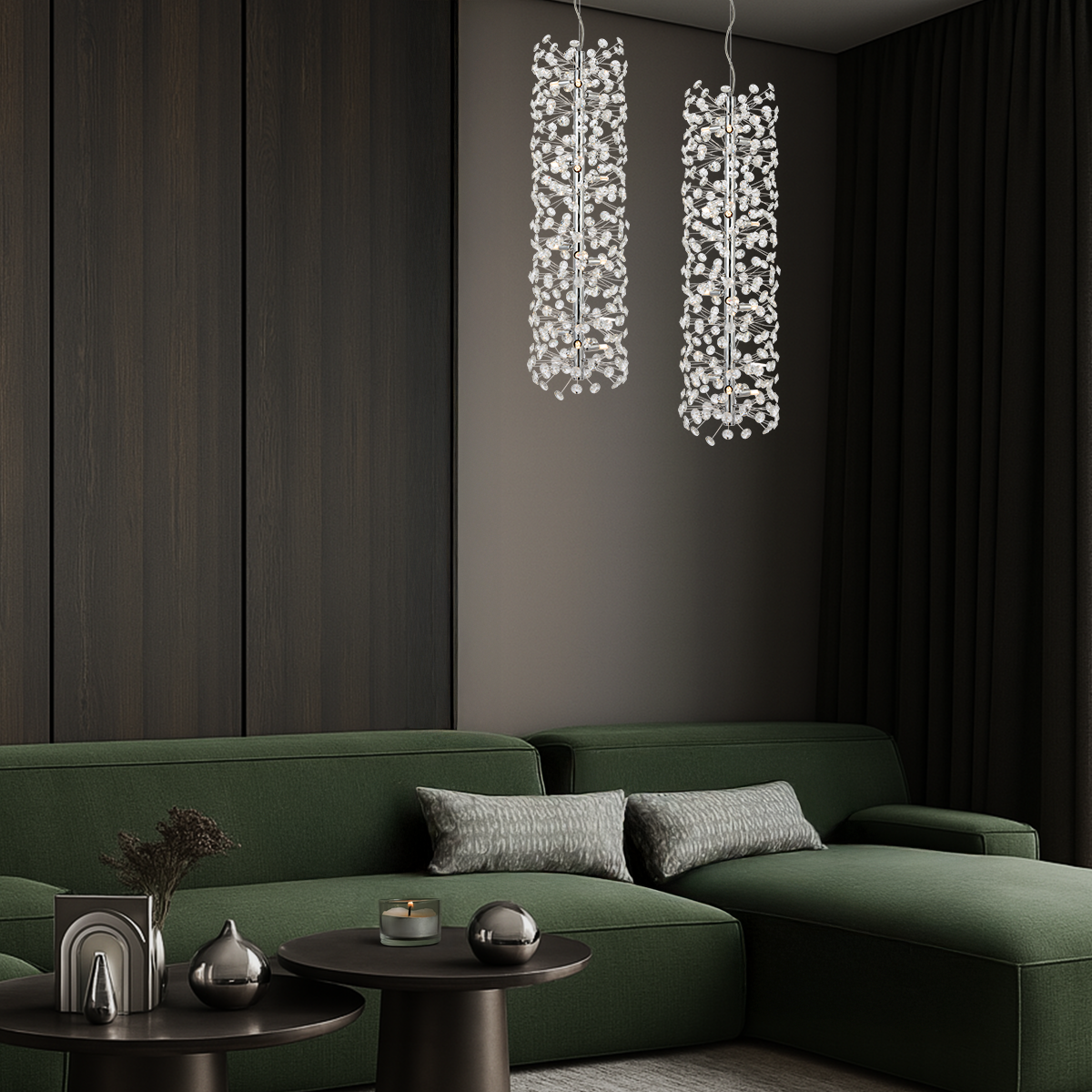 LERIDA 12 LIGHT VERTICAL PENDANT