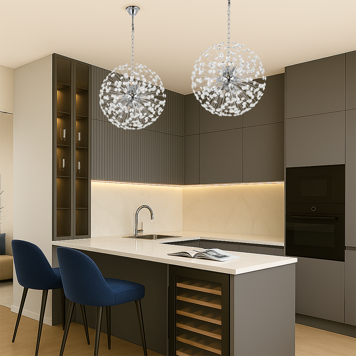LERIDA 9 LIGHT ROUND PENDANT
