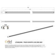 TRACK 2M - 240v Track inc. Live End