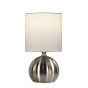 LOTTI BRUSHED CHROME - ON / OFF Touch Lamp Brushed Chrome Finish