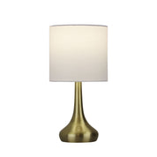 LOLA ANTIQUE BRASS - ON / OFF Touch Lamp in Antique Brass Finish