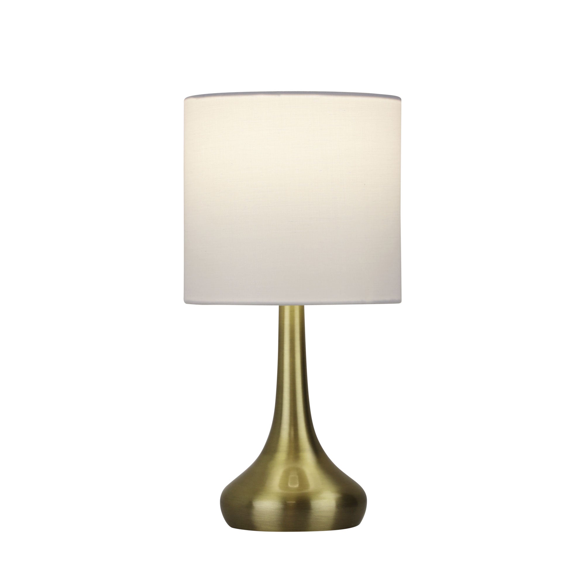 LOLA ANTIQUE BRASS - ON / OFF Touch Lamp in Antique Brass Finish