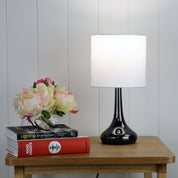 LOLA GUNMETAL - ON / OFF Touch Lamp in Gunmetal Finish