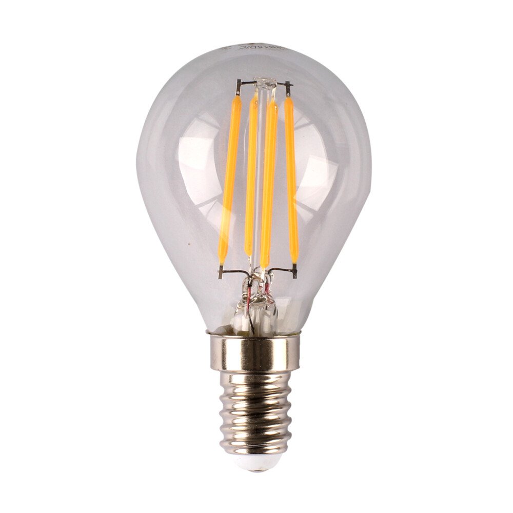 Fancy LED Filament Globe 240V 4W SES Clear Glass 5000K
