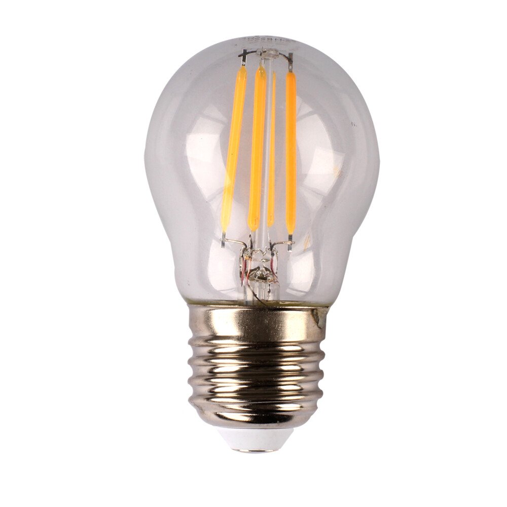Fancy LED Filament Globe 240V 4W ES Clear Glass 5000K