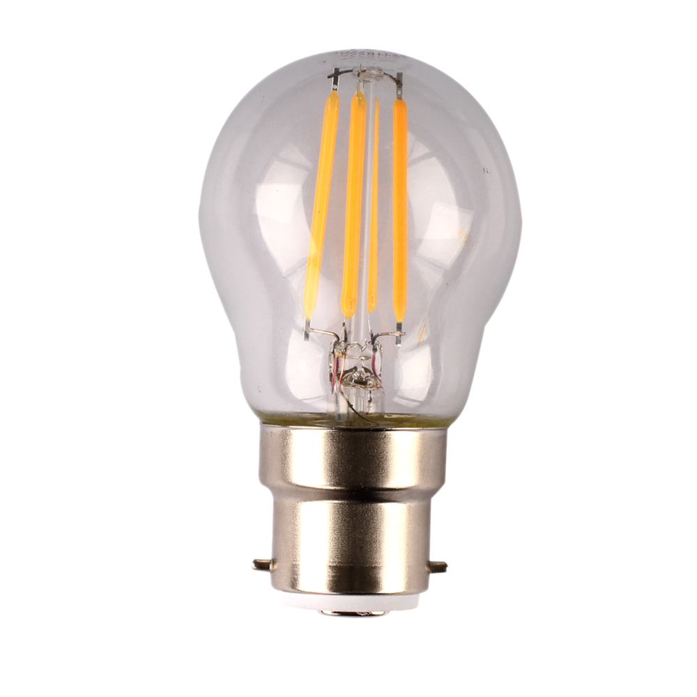 Fancy LED Filament Globe 240V 4W BC Clear Glass 2700K