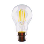 LG9 LED Filament Globe 240V 8W BC Clear Glass 5000K