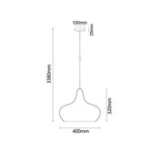 LIGNA Cherry Golden Oak 1 Light Pendant Wine Glass Shape