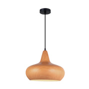 LIGNA Cherry Golden Oak 1 Light Pendant Wine Glass Shape