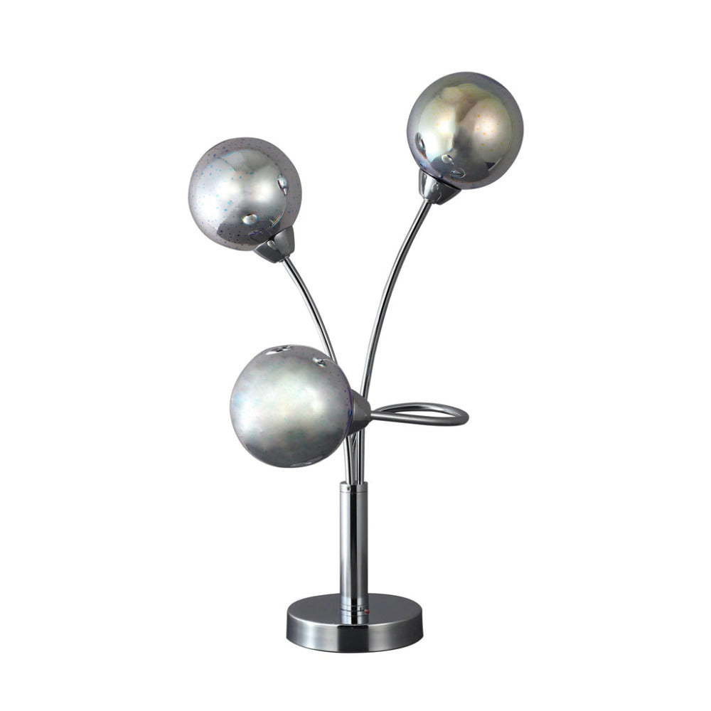 Candice 3 Light Table Lamp Chrome