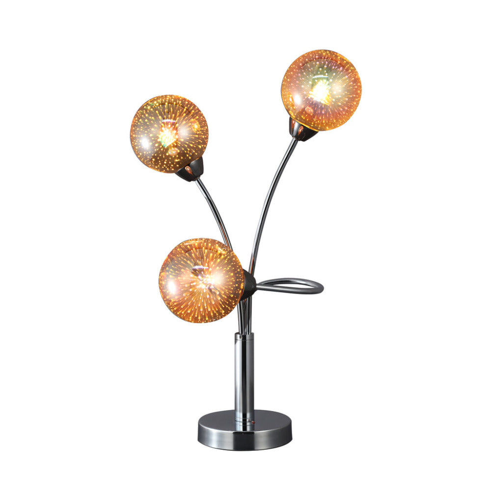 Candice 3 Light Table Lamp Chrome