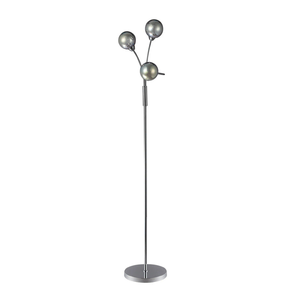 Candice 3 Light Floor Lamp Chrome