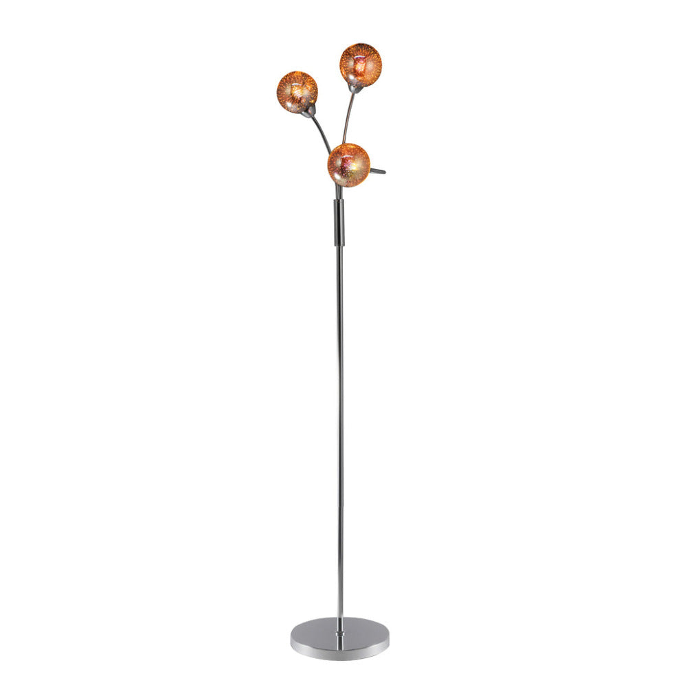 Candice 3 Light Floor Lamp Chrome
