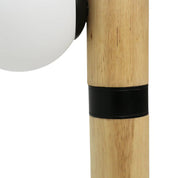 Evie Floor Lamp Matt Black & Opal