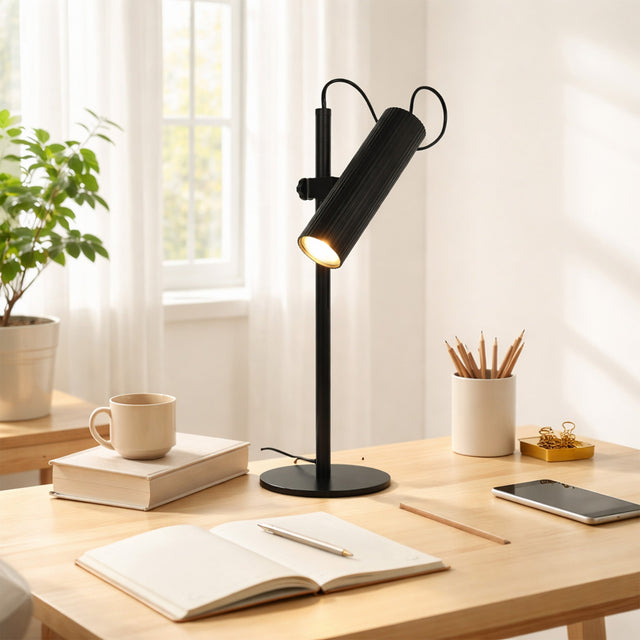 Tara Table Lamp with Adjustable Head Matte Black